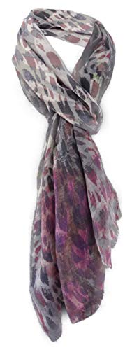 TigerTie Designer Schal in lila grau schwarz braun grün gemustert - Größe 180 x 50 cm TigerTie Designer Schal in lila grau schwarz braun grün gemustert - Größe 180 x 50 cm von TigerTie
