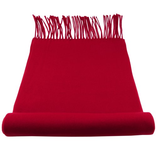 TigerTie Designer Schal in rot verkehrsrot dunkelrot einfarbig Uni - Cashmink von TigerTie