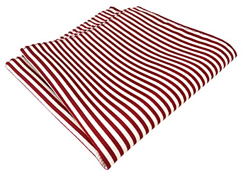 TigerTie Designer Seideneinstecktuch in rot signalrot weiß gestreift - Einstecktuch 100% Seide von TigerTie