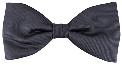 TigerTie Designer Seidenfliege in anthrazit einfarbig mit schräger feiner Rippe - Fliege 100% pure Seide + Aufbewahrungsbox TigerTie Designer Seidenfliege in anthrazit einfarbig mit schräger feiner Rippe - Fliege 100% pure Seide + Aufbewahrungsbox von TigerTie