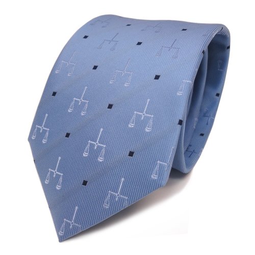TigerTie Designer Seidenkrawatte in blau hellblau dunkelblau gepunktet mit Motiv Waage TigerTie Designer Seidenkrawatte in blau hellblau dunkelblau gepunktet mit Motiv Waage von TigerTie
