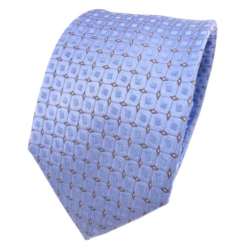 TigerTie Designer Seidenkrawatte in blau hellblau grau silber gepunktet TigerTie Designer Seidenkrawatte in blau hellblau grau silber gepunktet von TigerTie