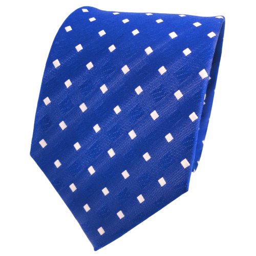 TigerTie Designer Seidenkrawatte in blau marine weiß gepunktet TigerTie Designer Seidenkrawatte in blau marine weiß gepunktet von TigerTie