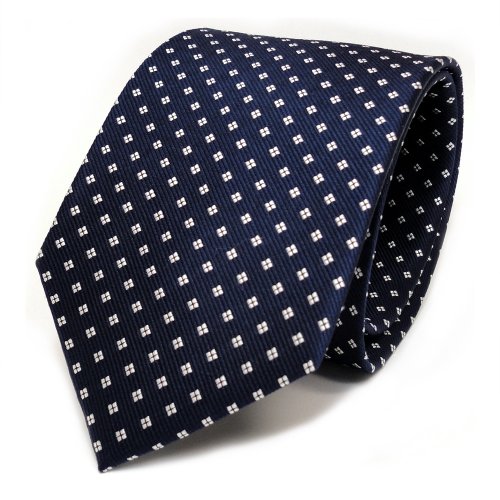 TigerTie Designer Seidenkrawatte in blau royalblau dunkelblau weiss gepunktet TigerTie Designer Seidenkrawatte in blau royalblau dunkelblau weiss gepunktet von TigerTie