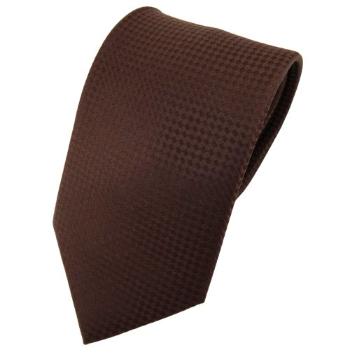 TigerTie Designer Seidenkrawatte in braun dunkelbraun gepunktet von TigerTie