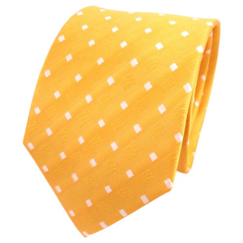 TigerTie Designer Seidenkrawatte in gelb sonnengelb weiß gepunktet TigerTie Designer Seidenkrawatte in gelb sonnengelb weiß gepunktet von TigerTie