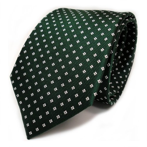TigerTie Designer Seidenkrawatte in grün dunkelgrün weiss gepunktet TigerTie Designer Seidenkrawatte in grün dunkelgrün weiss gepunktet von TigerTie