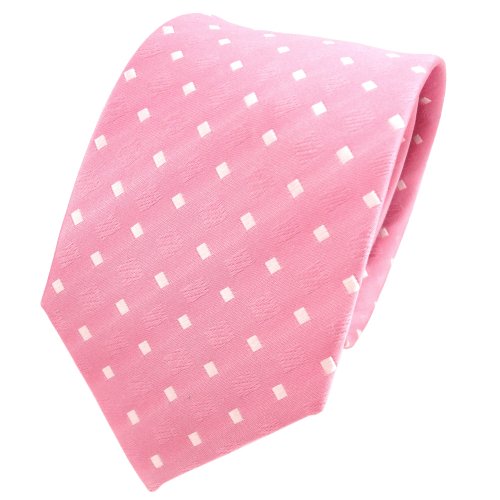 TigerTie Designer Seidenkrawatte in rosa hellrosa weiß gepunktet TigerTie Designer Seidenkrawatte in rosa hellrosa weiß gepunktet von TigerTie