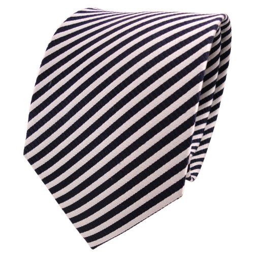 TigerTie Designer Seidenkrawatte in silber blau royal gestreift TigerTie Designer Seidenkrawatte in silber blau royal gestreift von TigerTie
