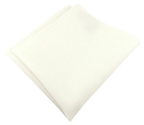 TigerTie Einstecktuch - 100% Baumwolle Pique in creme gemustert - Einstecktuch 30 x 30 cm von TigerTie