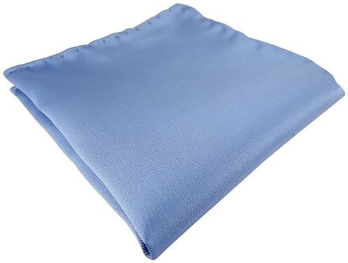 TigerTie Einstecktuch handrolliert in blau einfarbig Uni - Gr. 25 x 25 cm von TigerTie
