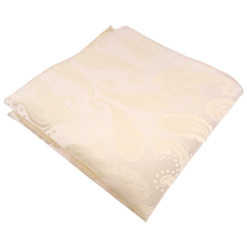 TigerTie Designer Einstecktuch in beige creme Paisley von TigerTie