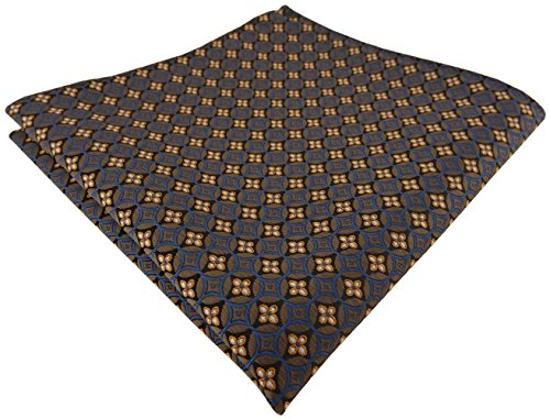 TigerTie Einstecktuch in braun dunkelbraun blau silber gemustert TigerTie Einstecktuch in braun dunkelbraun blau silber gemustert von TigerTie