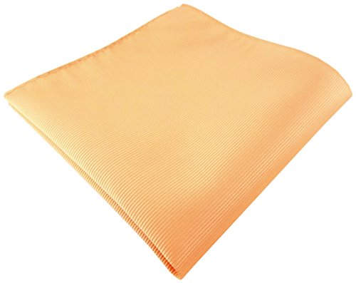 TigerTie Einstecktuch in lachs orange einfarbig Uni Rips gemustert von TigerTie