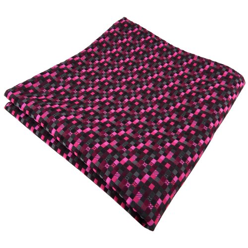 TigerTie Einstecktuch in lila magenta pink schwarz anthrazit grau gemustert - Tuch Polyester TigerTie Einstecktuch in lila magenta pink schwarz anthrazit grau gemustert - Tuch Polyester von TigerTie