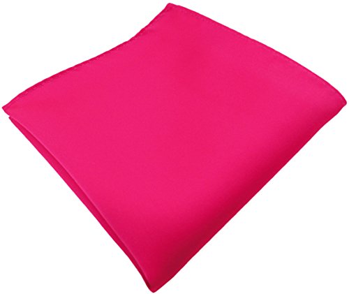 TigerTie Einstecktuch in pink knallpink leuchtpink einfarbig Uni - Tuch Polyester - Größe 26 x 26 cm von TigerTie