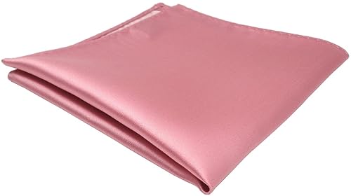 TigerTie Einstecktuch in rosa hellrosa einfarbig Uni - Tuch Polyester - Größe 26 x 26 cm von TigerTie