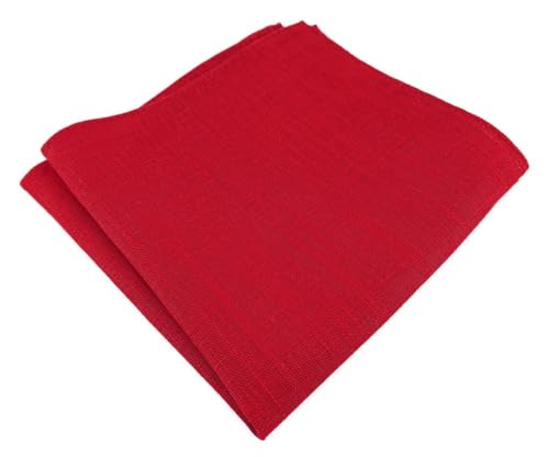 TigerTie Einstecktuch in rot einfarbig Uni - Kavalierstuch 100% Leinen - Stecktuchgröße 26 x 26 cm TigerTie Einstecktuch in rot einfarbig Uni - Kavalierstuch 100% Leinen - Stecktuchgröße 26 x 26 cm von TigerTie