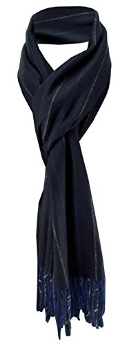TigerTie Feiner Designer Schal in marine blau anthrazit gestreift - Cashmink TigerTie Feiner Designer Schal in marine blau anthrazit gestreift - Cashmink von TigerTie