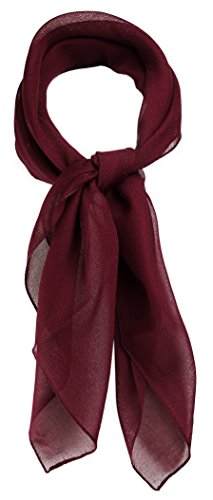 TigerTie Feines Damen Chiffon Nickituch in bordeaux einfarbig Uni - Größe 58 cm x 58 cm - Tuch Halstuch Schal TigerTie Feines Damen Chiffon Nickituch in bordeaux einfarbig Uni - Größe 58 cm x 58 cm - Tuch Halstuch Schal von TigerTie