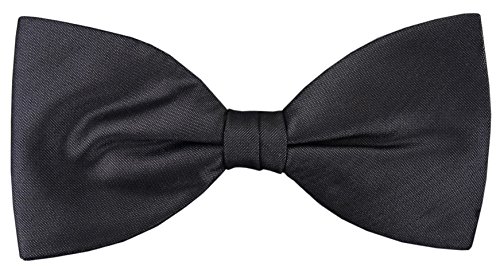TigerTie Fliege in anthrazit, Fliege 100% pure Seide - echter Moiré Effekt von TigerTie
