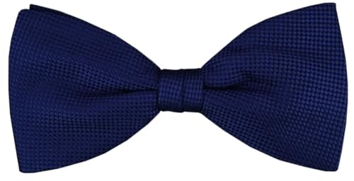 TigerTie - Herren Seidenfliege in royal einfarbig mit feiner Punktstruktur – Fliege aus 100% Seide, ideal für Hochzeit, Party, Business, Abendgarderobe und festliche Anlässe von TigerTie