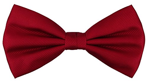 TigerTie Fliege mit sehr feiner Rippstruktur in rot, Fliege 100% pure Seide von TigerTie