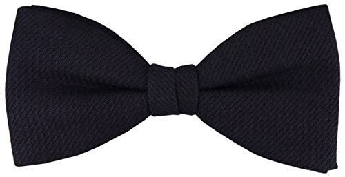 TigerTie Fliege schwarz, Schleife 100% Baumwolle - Oberfläche einfarbig gemustert von TigerTie