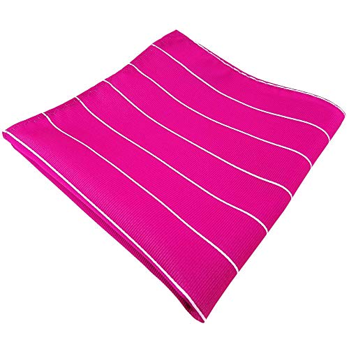 TigerTie - Herren Designer Einstecktuch in magenta fuchsia silber gestreift TigerTie - Herren Designer Einstecktuch in magenta fuchsia silber gestreift von TigerTie
