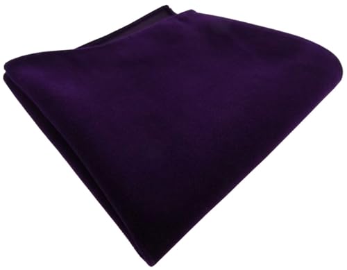 TigerTie - Herren Einstecktuch in dunkellila aus hochwertigem Baumwollsamt – samtig weiches, edles Accessoire mit matter Optik. Perfekt abgestimmt für festliche Outfits, Hochzeit und Gala. von TigerTie