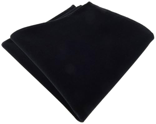 TigerTie - Herren Einstecktuch in schwarz aus hochwertigem Baumwollsamt – samtig weiches, edles Accessoire mit matter Optik. Perfekt abgestimmt für festliche Outfits, Hochzeit und Gala. von TigerTie