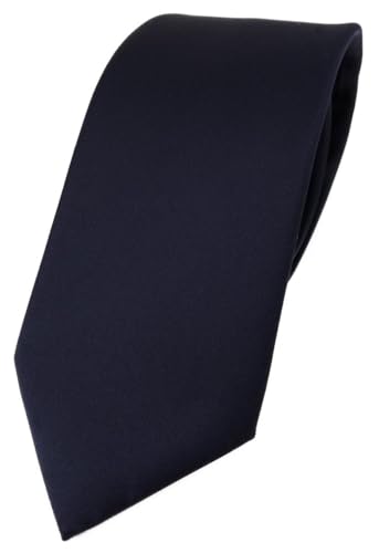TigerTie Herren Krawatte – Klassische 7,5 cm Krawatte in schwarzblau einfarbigem Design, ideal für Geschäftstermine, festliche Anlässe und die Freizeit von TigerTie