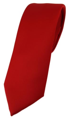 TigerTie Herren Krawatte – schmale 5,5 cm Krawatte in verkehrsrot einfarbigem Design, ideal für Geschäftstermine, festliche Anlässe und die Freizeit TigerTie Herren Krawatte – schmale 5,5 cm Krawatte in verkehrsrot einfarbigem Design, ideal für Geschäftstermine, festliche Anlässe und die Freizeit von TigerTie