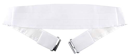 TigerTie - Herren Kummerbund Pique in weiss uni gemustert - Schärpe Leibbinde TigerTie - Herren Kummerbund Pique in weiss uni gemustert - Schärpe Leibbinde von TigerTie