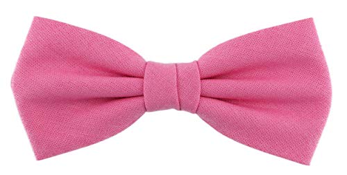 TigerTie - Herrenfliege in rosa pink einfarbig Uni - Fliegen Gr. 29 bis 50 cm Halsumfang verstellbar + Aufbewahrungsbox von TigerTie