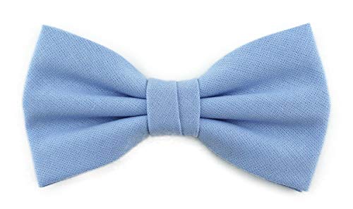 TigerTie - Jungenfliege in hellblau einfarbig Uni - Fliegen Gr. 29 bis 50 cm Halsumfang verstellbar + Aufbewahrungsbox von TigerTie