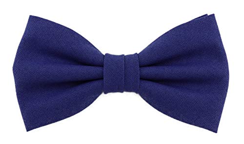 TigerTie - Jungenfliege in royal einfarbig Uni - Fliegen Gr. 29 bis 50 cm Halsumfang verstellbar + Aufbewahrungsbox von TigerTie