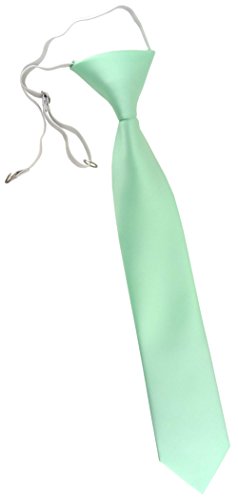 TigerTie Kinderkrawatte in mint Uni - Krawatte vorgebunden mit Gummizug von TigerTie