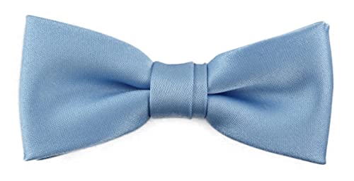 TigerTie Kleinkinder Baby Fliege in hellblau Uni - Gr. 29 bis 50 cm Halsumfang verstellbar + Aufbewahrungsbox von TigerTie