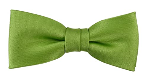 TigerTie Kleinkinder Baby Fliege in hellgrün Uni - Gr. 29 bis 50 cm Halsumfang verstellbar + Aufbewahrungsbox von TigerTie