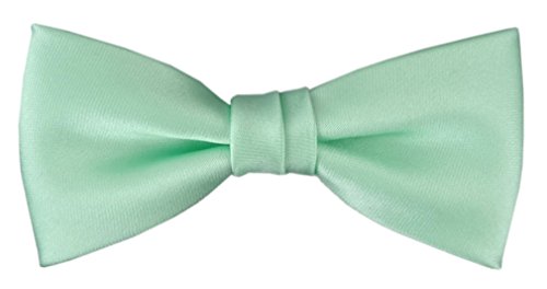 TigerTie Kleinkinder Baby Fliege in mint Uni - Gr. 29 bis 50 cm Halsumfang verstellbar + Aufbewahrungsbox von TigerTie