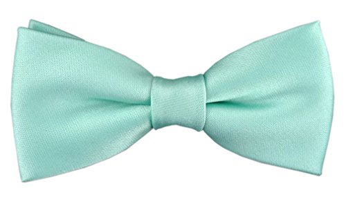 TigerTie - Kleinkinder Baby Fliege in mint grün mit Gummizug 29 bis 40 cm Halsumfang verstellbar + Aufbewahrungsbox von TigerTie