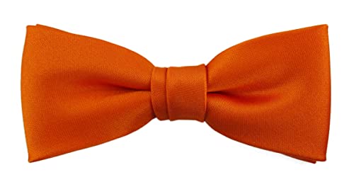 TigerTie Kleinkinder Baby Fliege in orange Uni - Gr. 29 bis 50 cm Halsumfang verstellbar + Aufbewahrungsbox von TigerTie