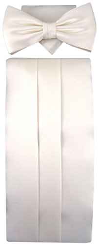 TigerTie Kummerbund Einstecktuch Fliege Farbe weiß perlmutt creme - 100% Seide - Schärpe Leibbinde TigerTie Kummerbund Einstecktuch Fliege Farbe weiß perlmutt creme - 100% Seide - Schärpe Leibbinde von TigerTie