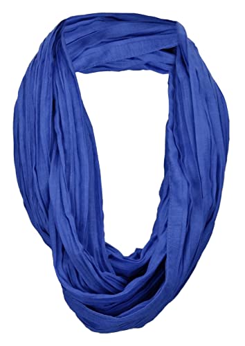 TigerTie Loop Schal in blau royalblau einfarbig Uni - Schlauchschal Rundschal von TigerTie