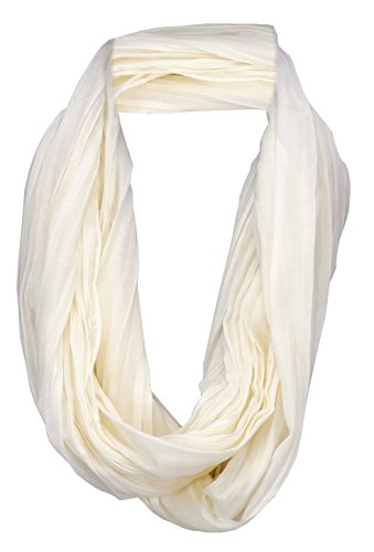 TigerTie Loop Schal in creme elfenbein einfarbig Uni - Schlauchschal Rundschal TigerTie Loop Schal in creme elfenbein einfarbig Uni - Schlauchschal Rundschal von TigerTie