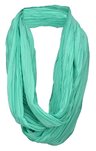 TigerTie Loop Schal in grün dunkles mint einfarbig Uni - Schlauchschal Rundschal von TigerTie