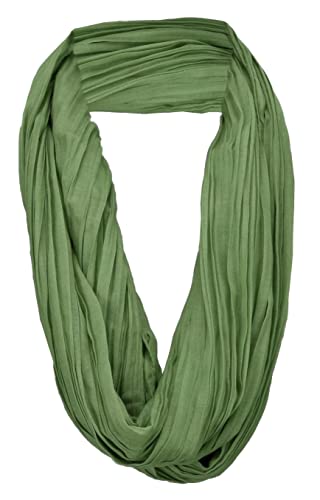 TigerTie Loop Schal in grün einfarbig Uni - Schlauchschal Rundschal von TigerTie