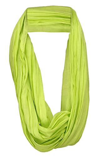 TigerTie Loop Schal in grün hellgrün neongrün einfarbig Uni - Schlauchschal Rundschal von TigerTie