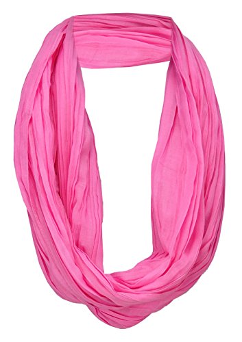 TigerTie Loop Schal in rosa pink einfarbig Uni - Schlauchschal Rundschal von TigerTie